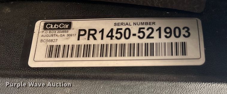 image for item LO9508 2014 Club Car golf cart