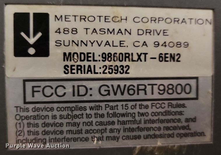 image for item MQ9718 Metrotech  9860RLXT-6EN2  locator