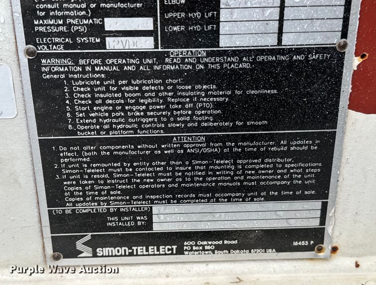 image for item ND9020 1998 Ford F800 bucket truck