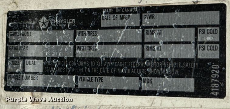 image for item ND9056 1988 Dodge  Ram  van