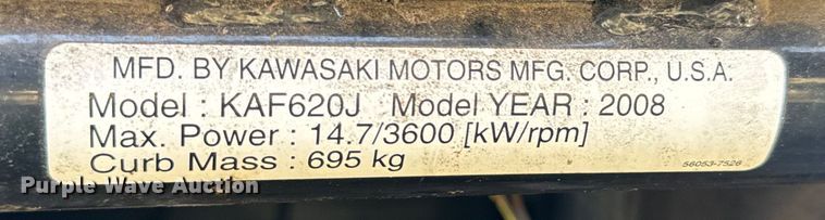 image for item ND9059 2008 Kawasaki Mule 3010 utility vehicle