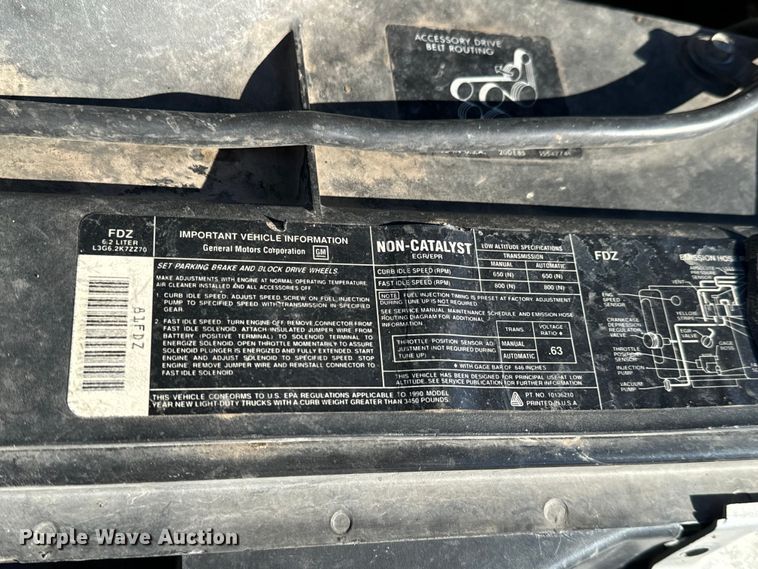 image for item NH9016 1990 GMC Sierra K1500 pickup truck