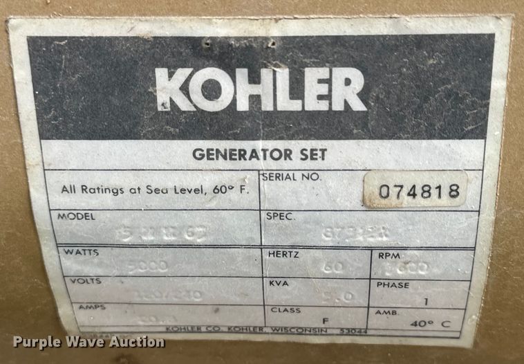image for item NJ9438 (2) generators 