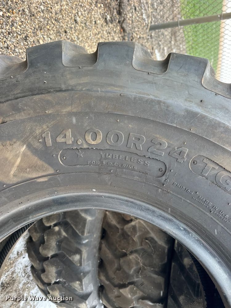 image for item NJ9454 (5) Bridgestone 14.00-24 Tires