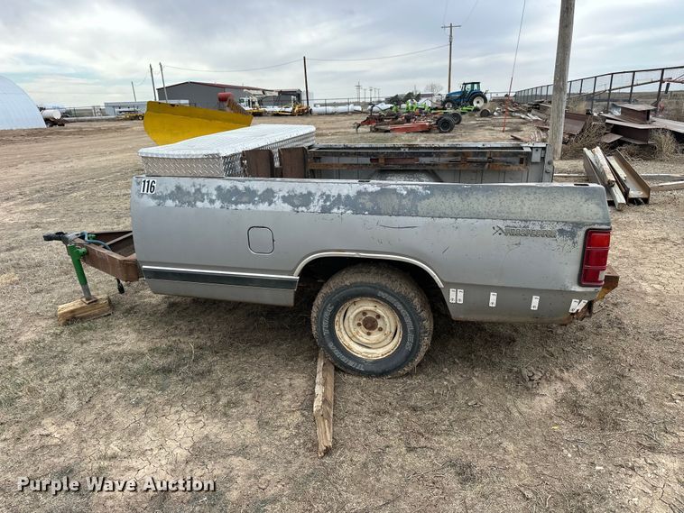 image for item NJ9482 Shop built pickup bed trailer