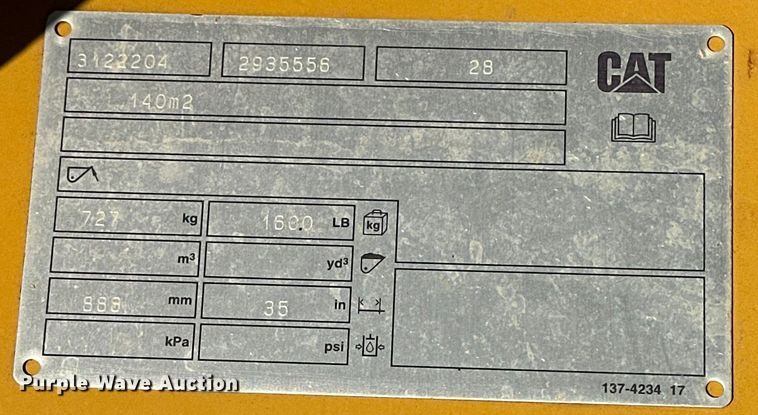 image for item NJ9500 2014 Caterpiller 120M2 motor grader