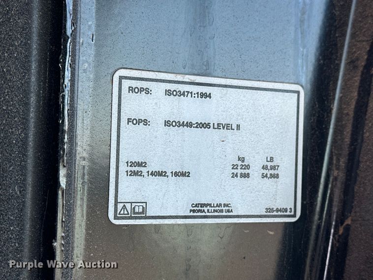 image for item NJ9500 2014 Caterpiller 120M2 motor grader