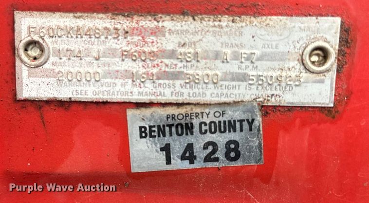 image for item NS9524 1967 Ford F600 water truck