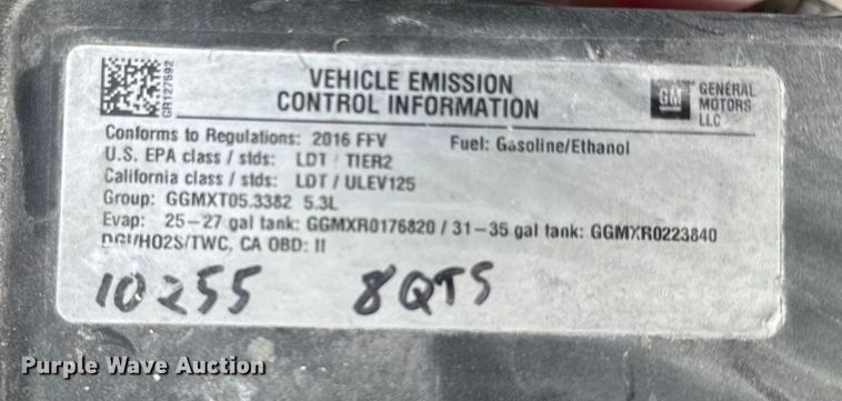 image for item NS9532 2016 Chevrolet  Tahoe SUV