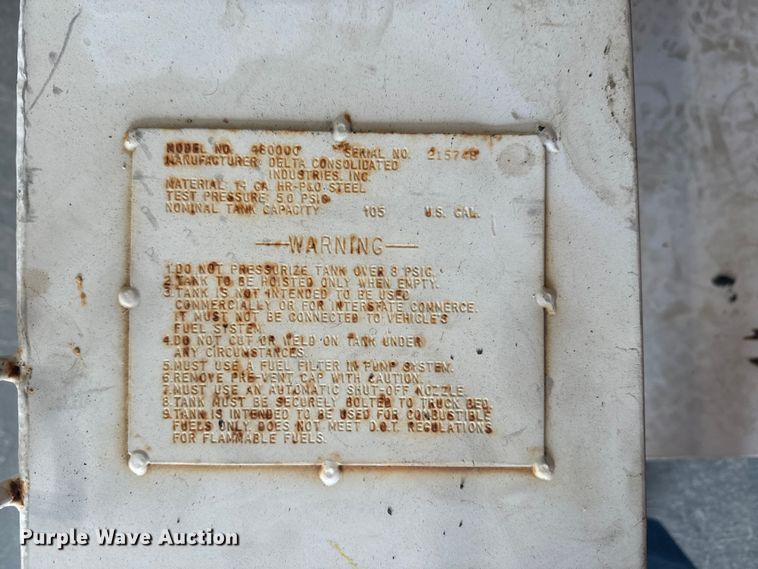 image for item NS9533 Delta Consolidated Industries Inc. 480000 fuel tank