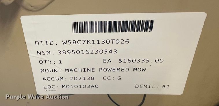 image for item OG9848 2015 Caterpillar  wheel loader mower system 