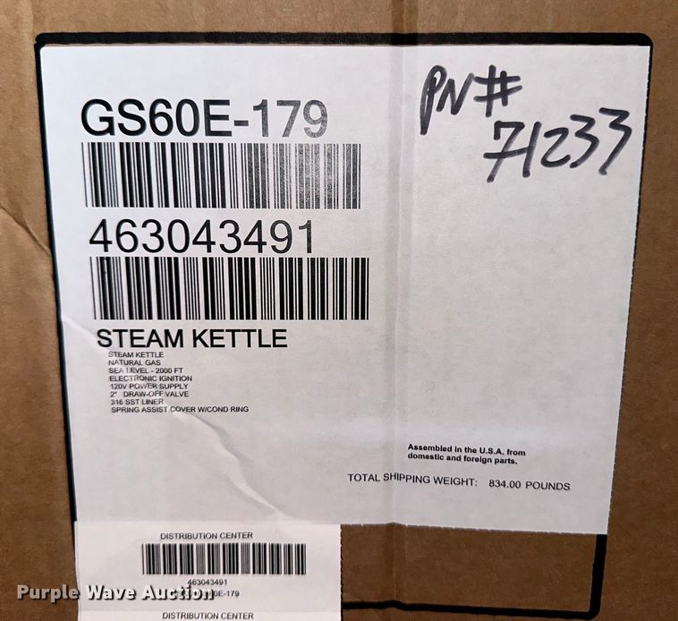 image for item OI9269 Vulcan steam kettle