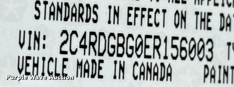 image for item OJ9696 2014 Dodge Grand Caravan van