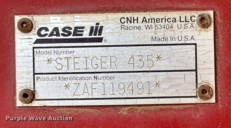 image for item DG4291 2010 Case Steiger 435 4WD tractor