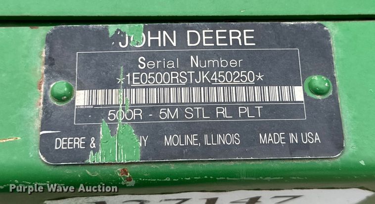 image for item DG4293 John Deere 500R disc head