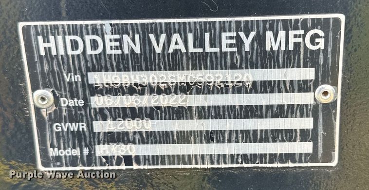 image for item DG4304 Hidden Valley HT30 header trailer