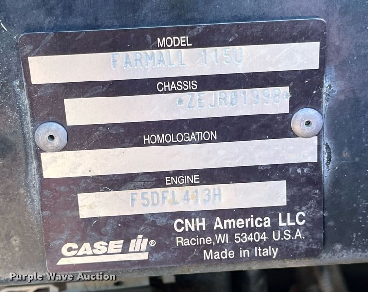 image for item DH8619 2014 Case IH Farmall 115U MFWD tractor