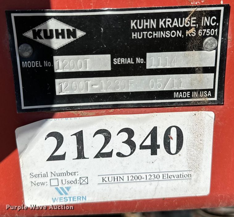 image for item DK6801 2011 Kuhn 1200T strip-till