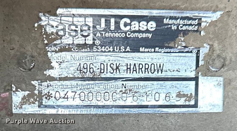 image for item DQ6439 Case IH  496 tandem disk harrow