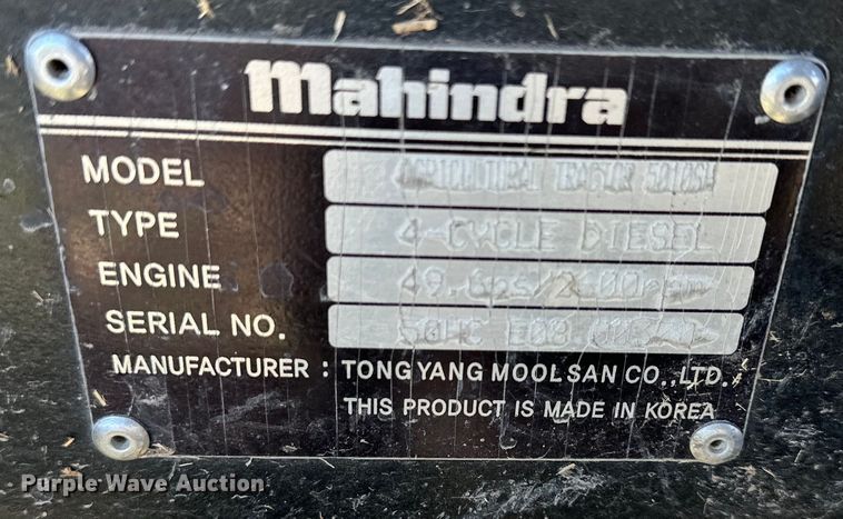 image for item DQ6453 2011 Mahindra  5010 HST MFWD tractor
