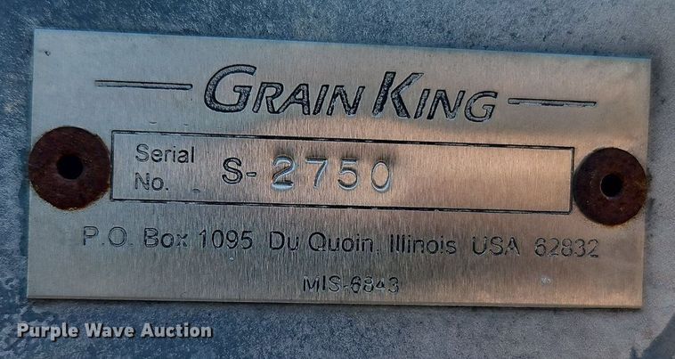 image for item DR8560 Grain King S2750 auger