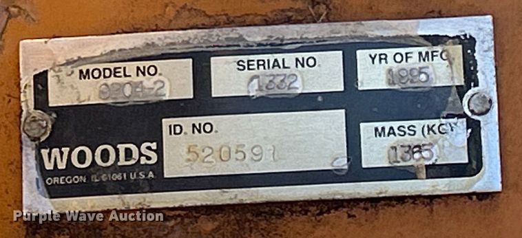 image for item DS0845 1995 Woods 9204 batwing finish mower