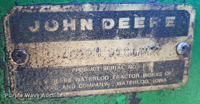 image for item DV9922 1975 John Deere 4630 tractor