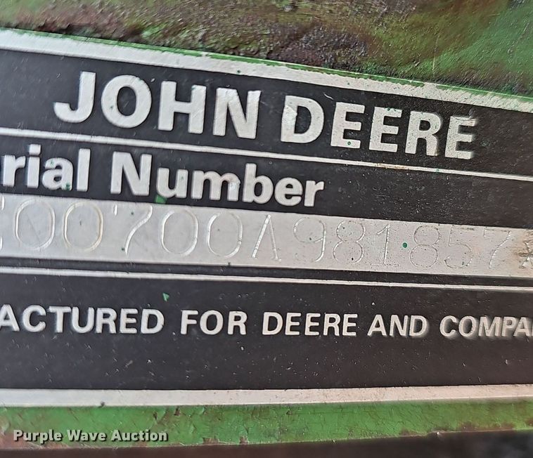 image for item EJ6178 John Deere 700 hay rake