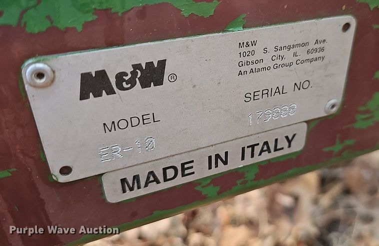 image for item EJ7177 M&W ER-10 hay rake