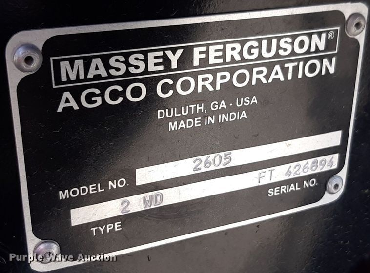 image for item FC9219 2008 Massey Ferguson  2605 tractor