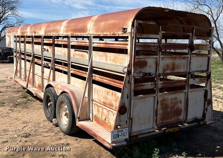 image for item KV9792 Shop built livestock trailer