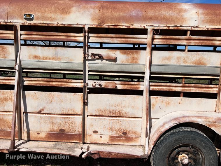image for item KV9792 Shop built livestock trailer