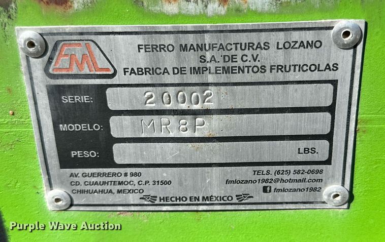 image for item KV9889 FML MR8P compost turner