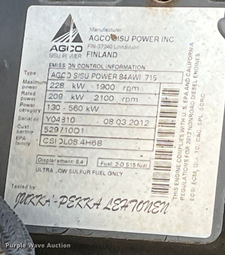 image for item LD9356 2013 RoGator RG900 sprayer