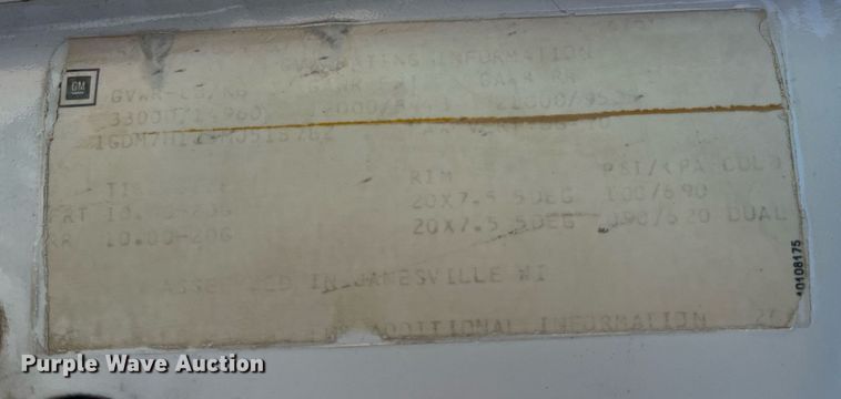 image for item LD9985 1991 GMC TopKick fertilizer delivery truck