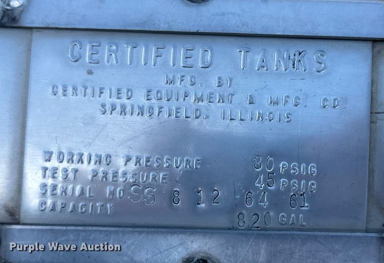 image for item OI9286 Shop built tank trailer