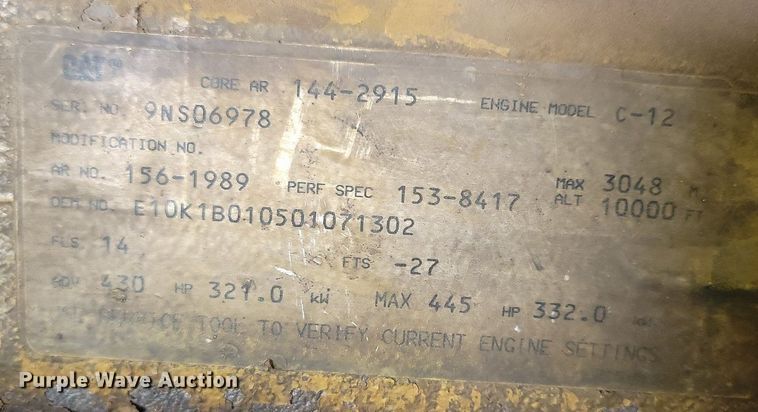 image for item DG0480 Caterpillar C12 engine