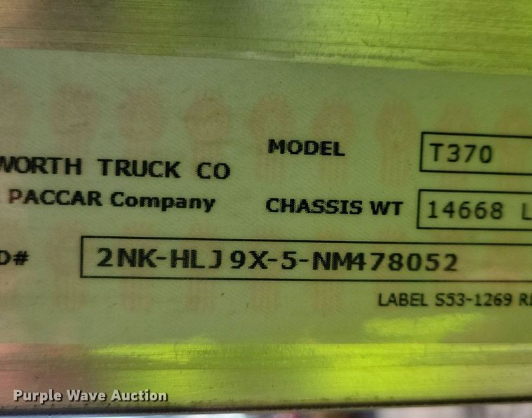 image for item DL7862 2022 Kenworth T370 water truck