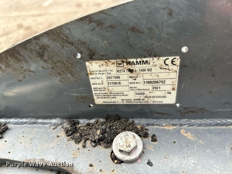 image for item DL7868 2021 Hamm HD 140i double drum vibratory roller