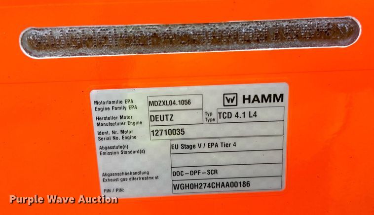 image for item DL7868 2021 Hamm HD 140i double drum vibratory roller