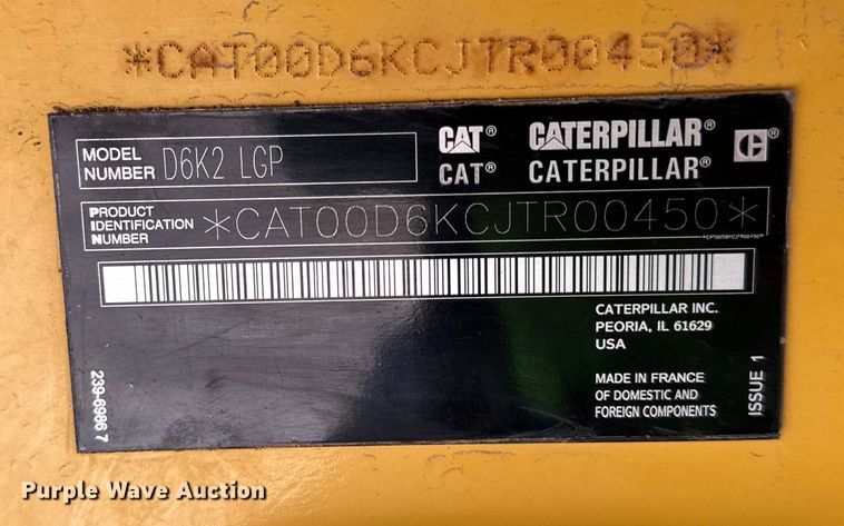 image for item DL7871 2016 Caterpillar D6K2 LGP dozer