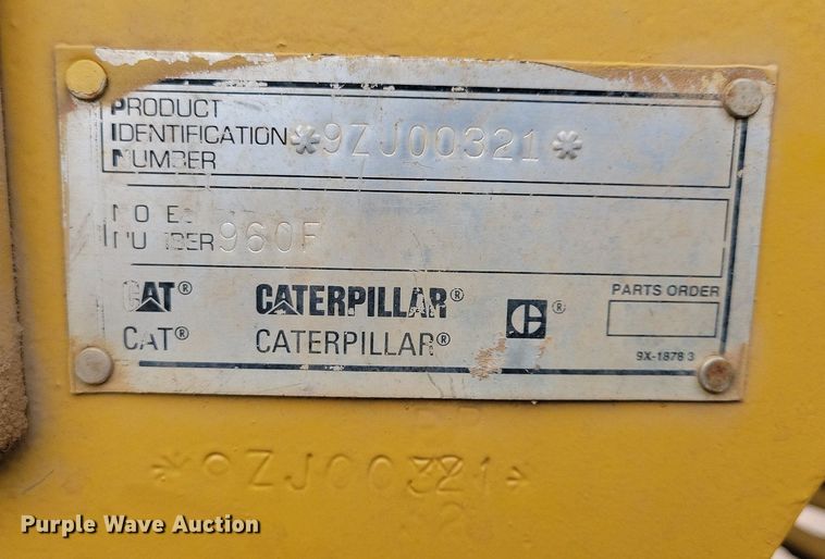 image for item DL7907 1995 Caterpillar 960F wheel loader