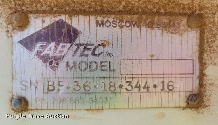 image for item DL7912 2016 Fabtec 3618SBF hopper feeder