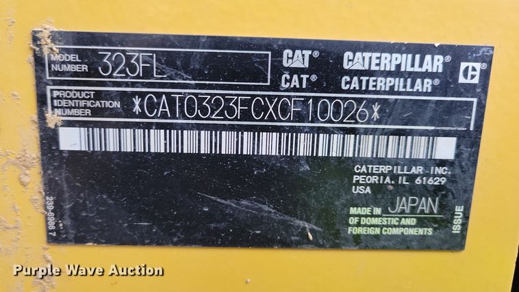 image for item DL7918 2017 Caterpillar 323FL excavator