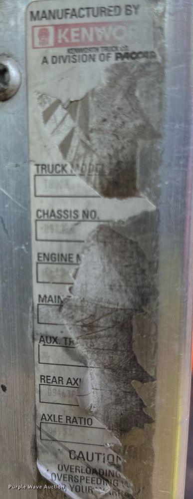 image for item DO3175 2002 Kenworth  T800 dump truck