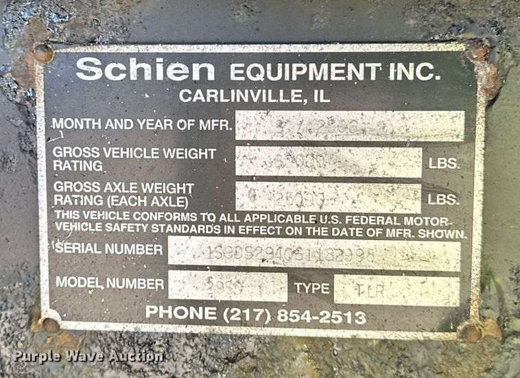 image for item DO3197 2006 Schien  29SD end dump trailer