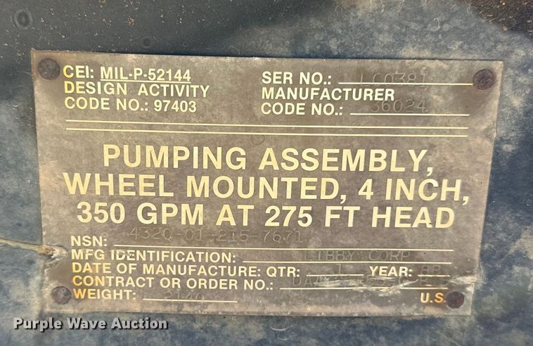 image for item DO3253 1988 Libby corp Mil -P -52144 pump
