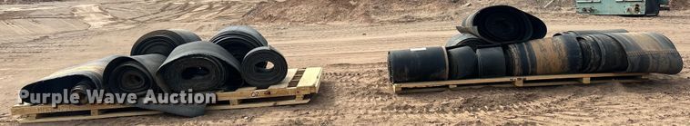 image for item DO3285 (2) pallets of conveyor belts 