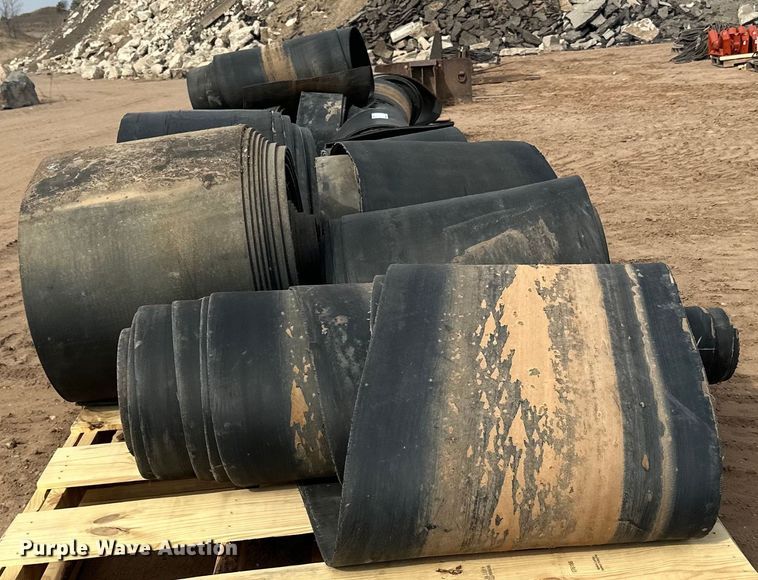 image for item DO3285 (2) pallets of conveyor belts 