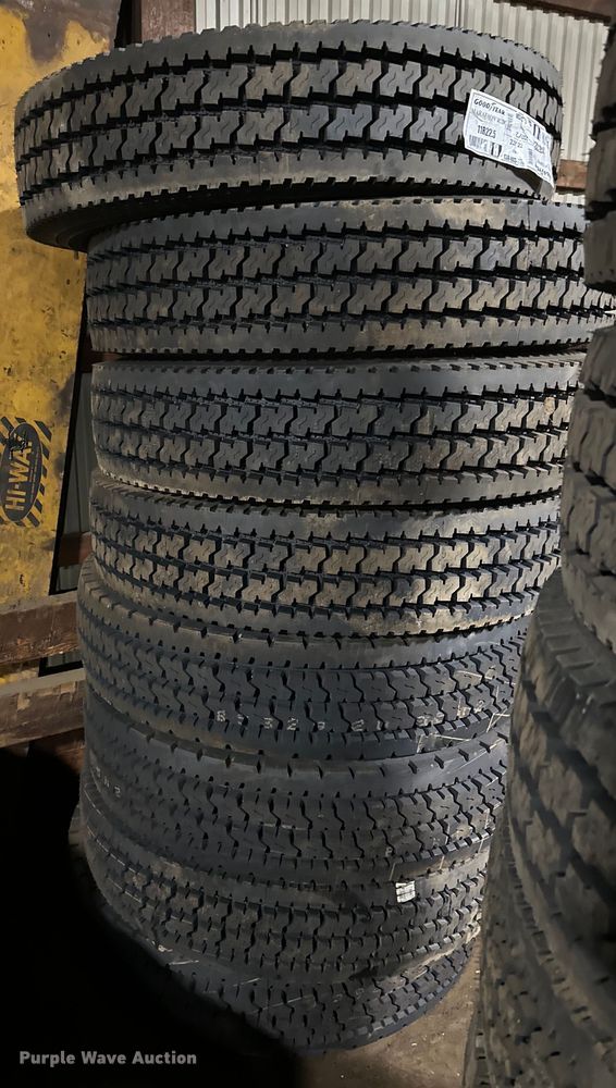 image for item DO3303 (8) Goodyear Marathon 11R22.5 tires